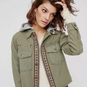 Free People Olive Military Jacket